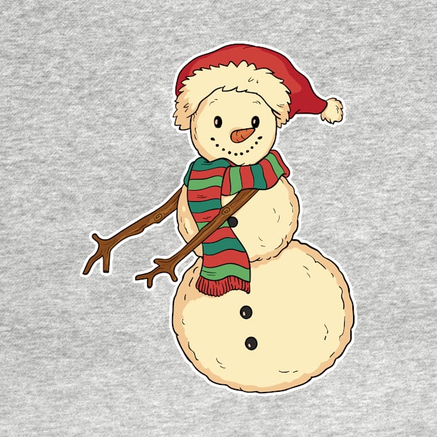 Cute Flossing Snowman Cartoon by SLAG_Creative